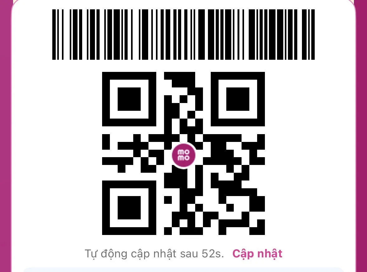 MoMo QR code for Train With Thoa personal training payment Vietnam