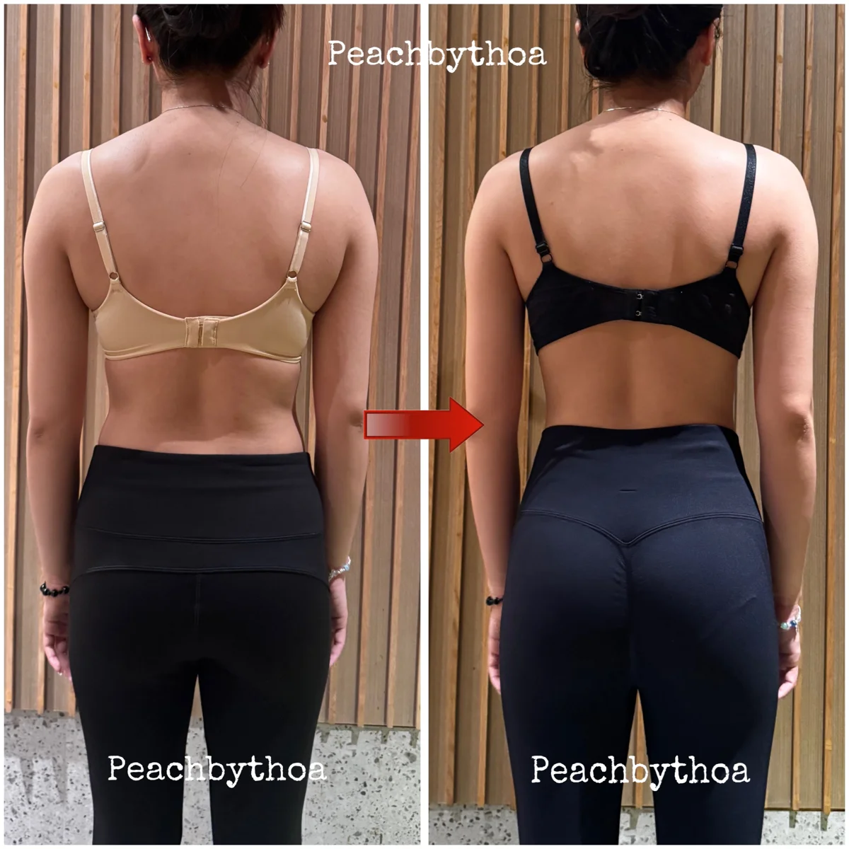 Client transformation 8 — before and after personal training with Thoa